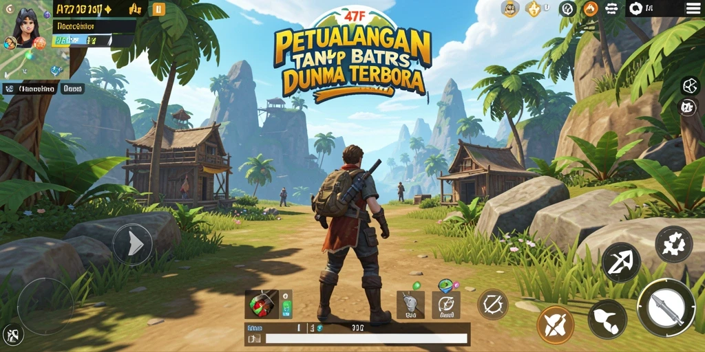 Tampilan menakjubkan dari dunia terbuka 47F saat dijelajahi.
