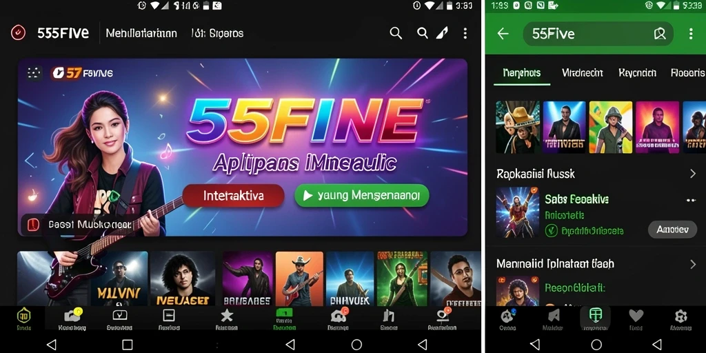 Screenshot gameplay menunjukkan interaksi pengguna dengan musik.