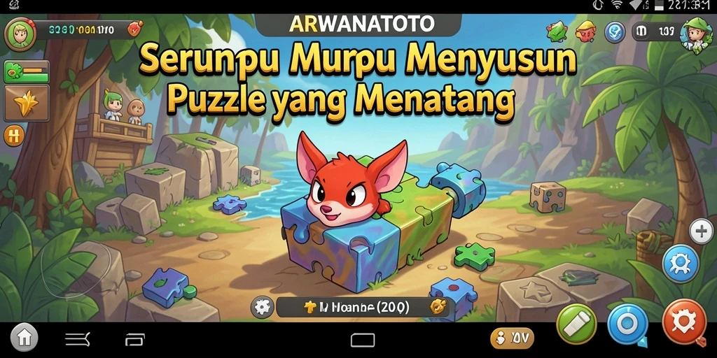 Screenshot gameplay <strong>ARWANATOTO</strong> yang menunjukkan tantangan puzzle.