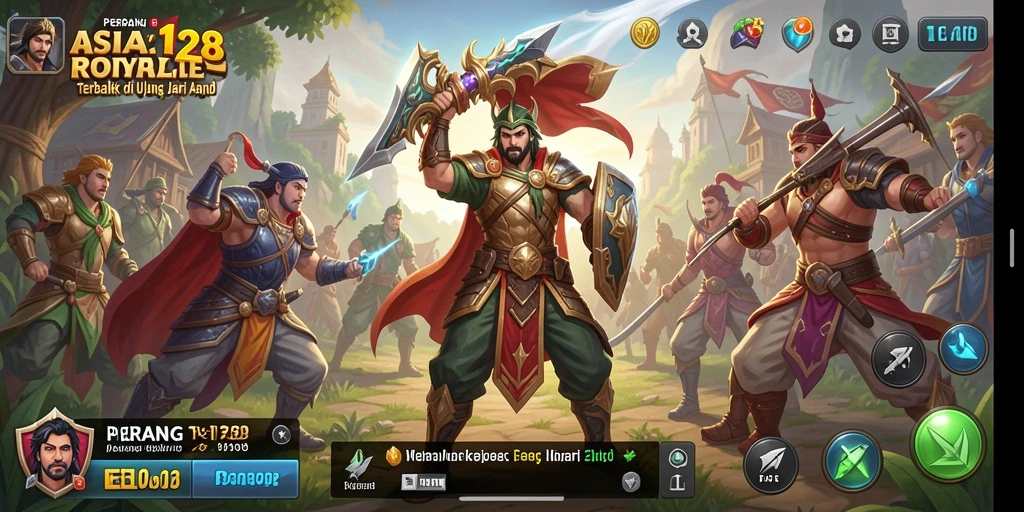 Gameplay mendebarkan dalam pertempuran Battle Royale.