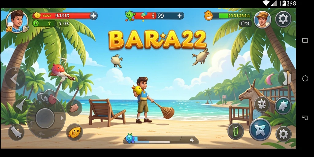 Screenshot gameplay BARA22 dengan visual yang menarik.