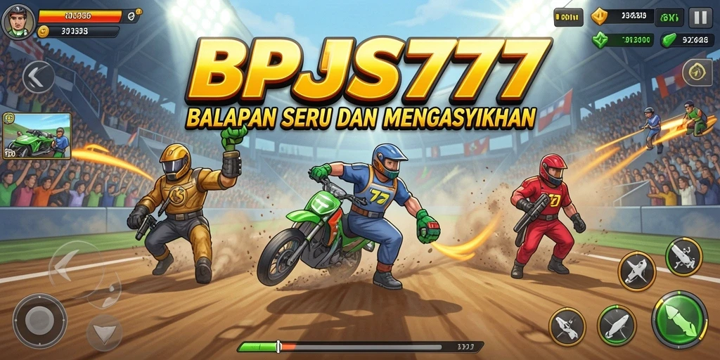 Tampilan gameplay balapan yang mendebarkan di BPJS777.