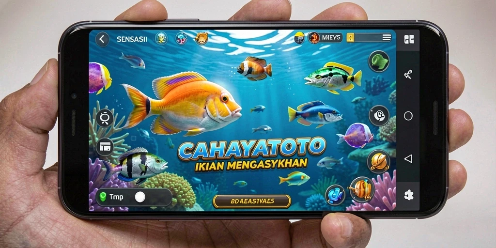 Tampilan permainan menarik dari CAHAYATOTO dengan ikan berwarna-warni.
