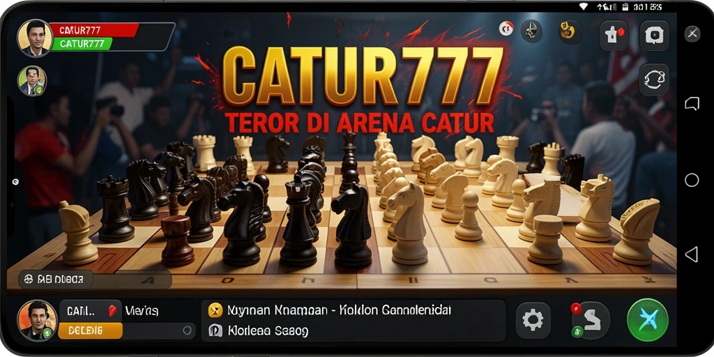Tampilan gameplay seram di papan catur CATUR777.