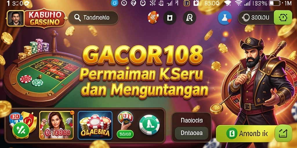 Tampilan gameplay seru di GACOR108 menampilkan keseruan permainan Kasino.