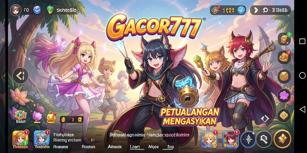 Tampilan gameplay GACOR777 yang menarik dan penuh warna.