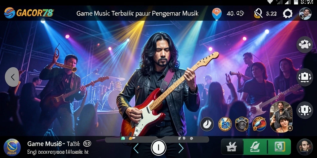 Tampilan menarik dari gameplay GACOR78 yang penuh musik.
