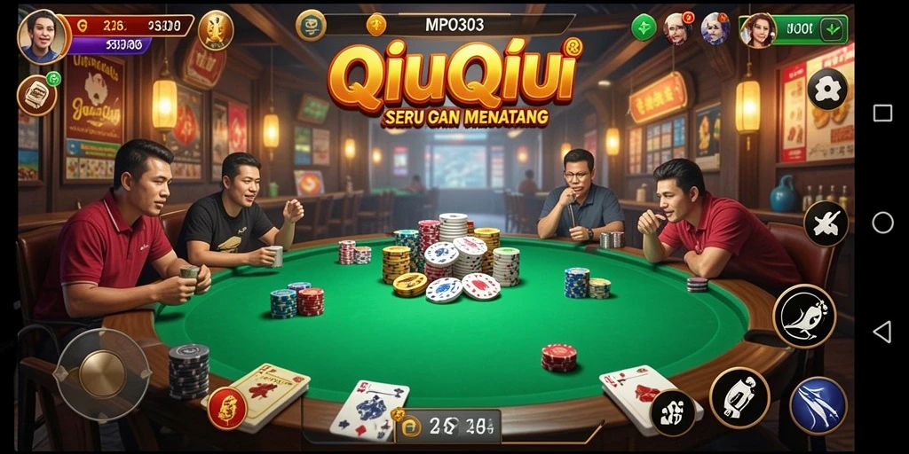 Screenshot MPO303 menampilkan serunya gameplay QiuQiu.