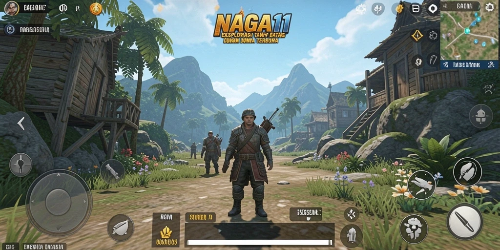 Tangkapan layar menunjukkan pemain menjelajahi lanskap indah di <strong>NAGA11</strong>.