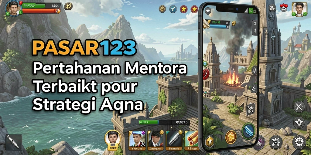 Tangkapan layar utama PASAR123 menampilkan aksi gameplay Tower Defense yang mendebarkan.