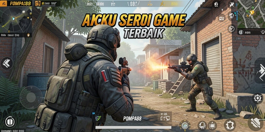 Screenshot POMPA88 menampilkan aksi menembak yang mendebarkan dalam mode FPS.