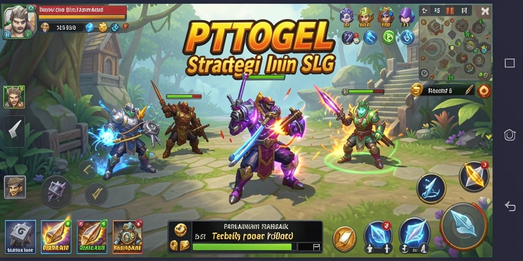 Screenshot utama PTTOGEL menampilkan pertarungan strategis yang mendebarkan.