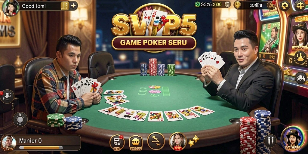 Tangkapan layar utama SVIP5 menampilkan gameplay poker yang seru.