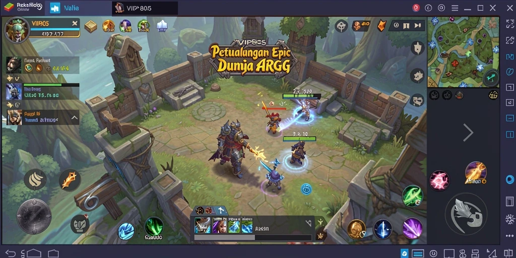 Tampilan gameplay ARPG yang mendebarkan di VIP805.