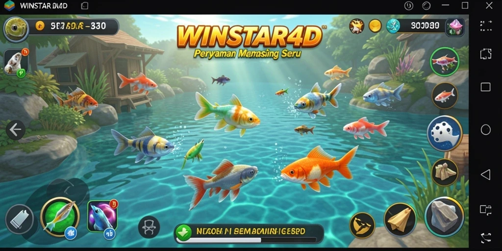 Tangkapan ikan besar dalam gameplay WINSTAR4D yang seru.